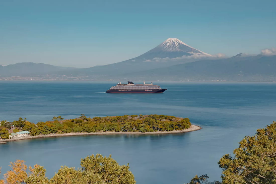 Explora Journeys ship during its inaugural trip through Asia