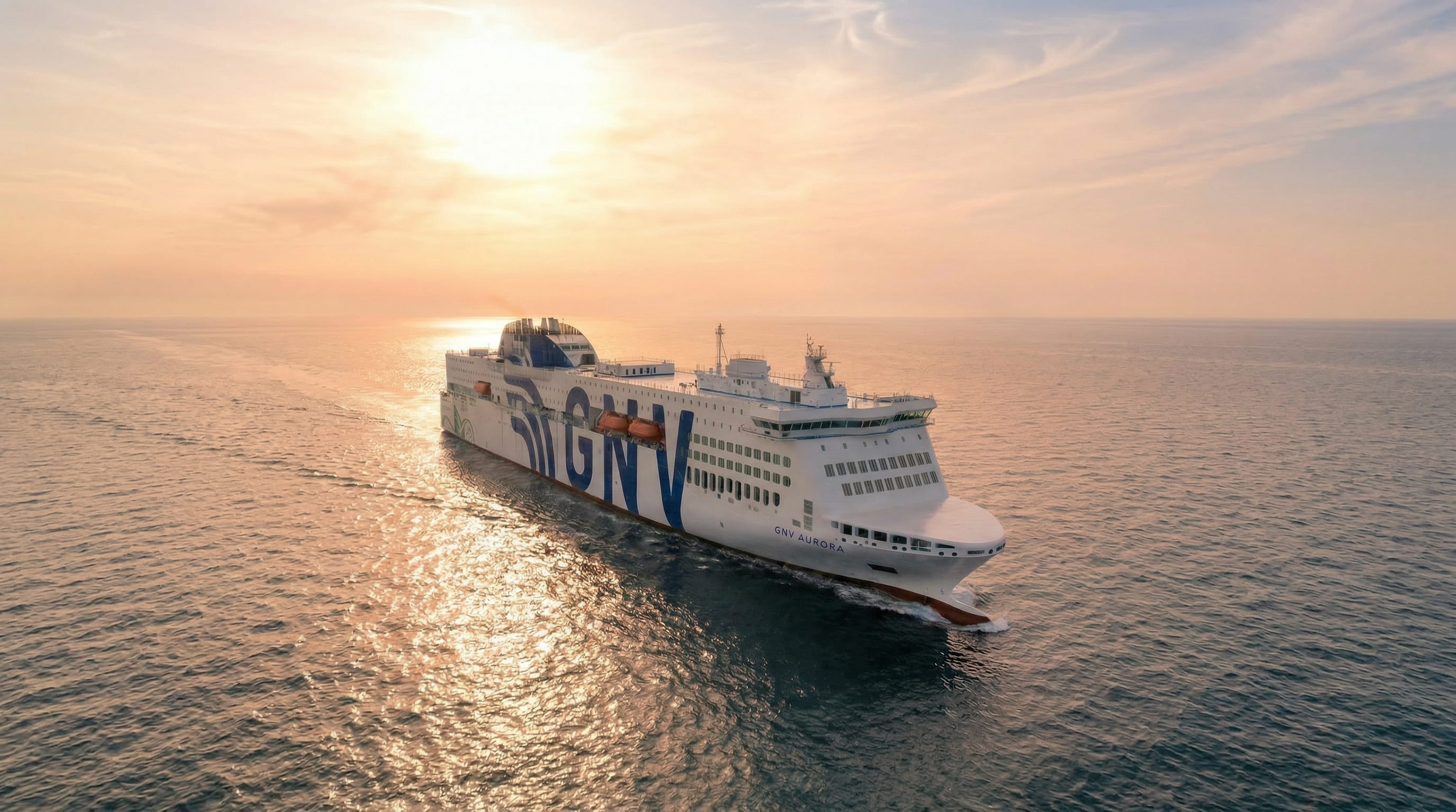 GNV ferries docked at port.