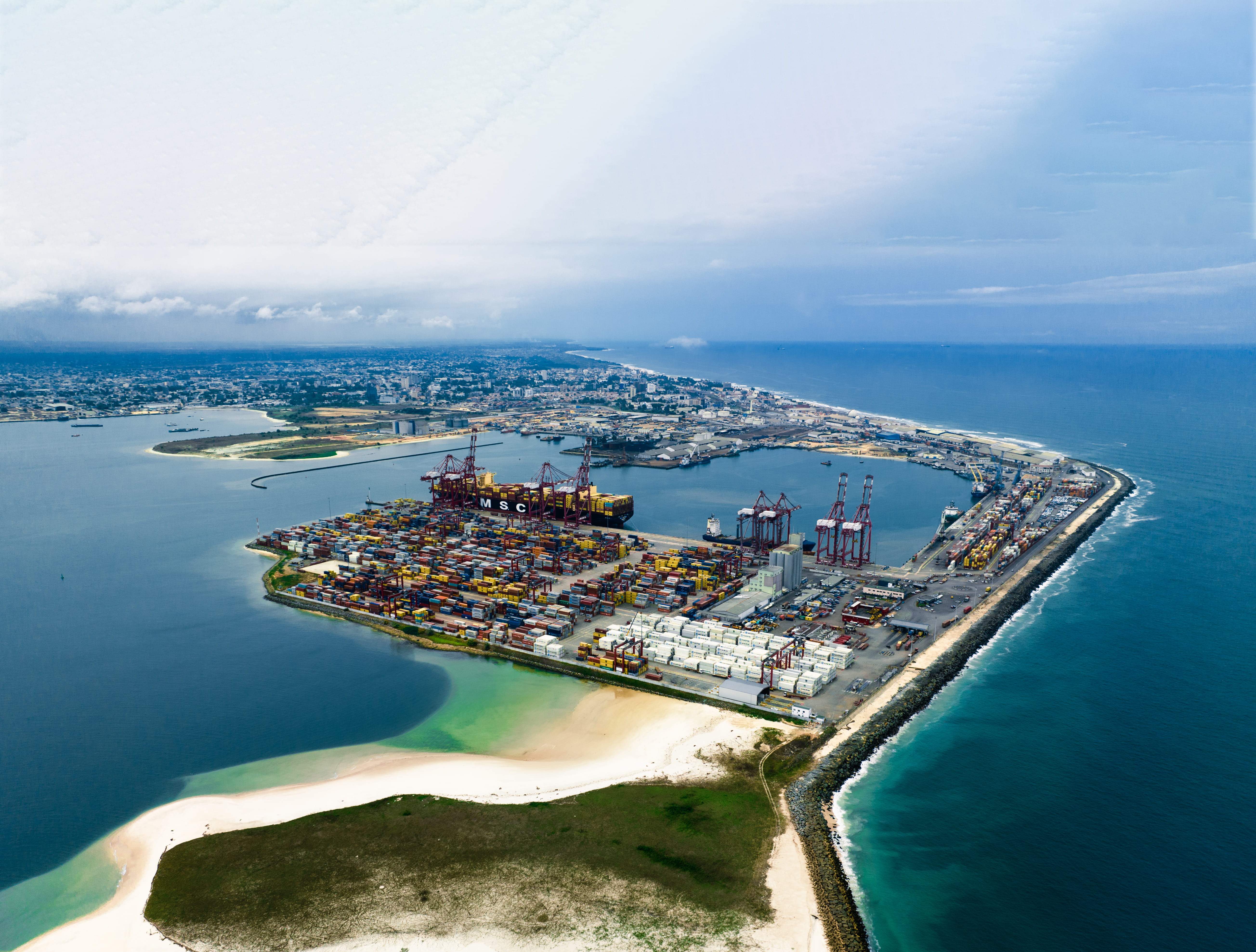 MSC Ship at Port of Pointe-Noire.