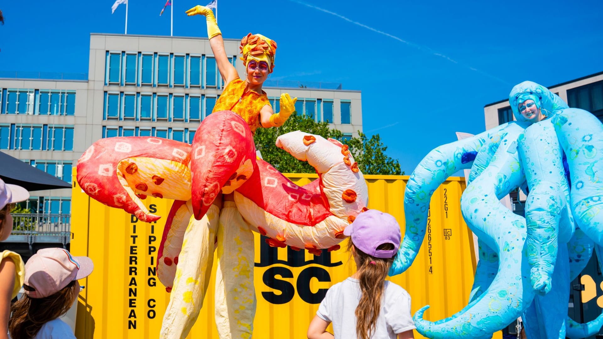 Performers at the 2025 MSC Festival of Yellow in Hamburg, Germany.